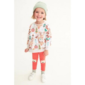 淡褐色 - 聖誕圖案同款套裝 (3個月至7歲)